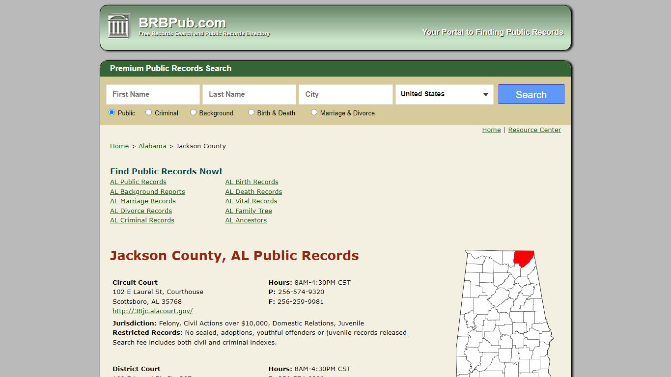 Jackson County Public Records | Search Alabama Government Databases